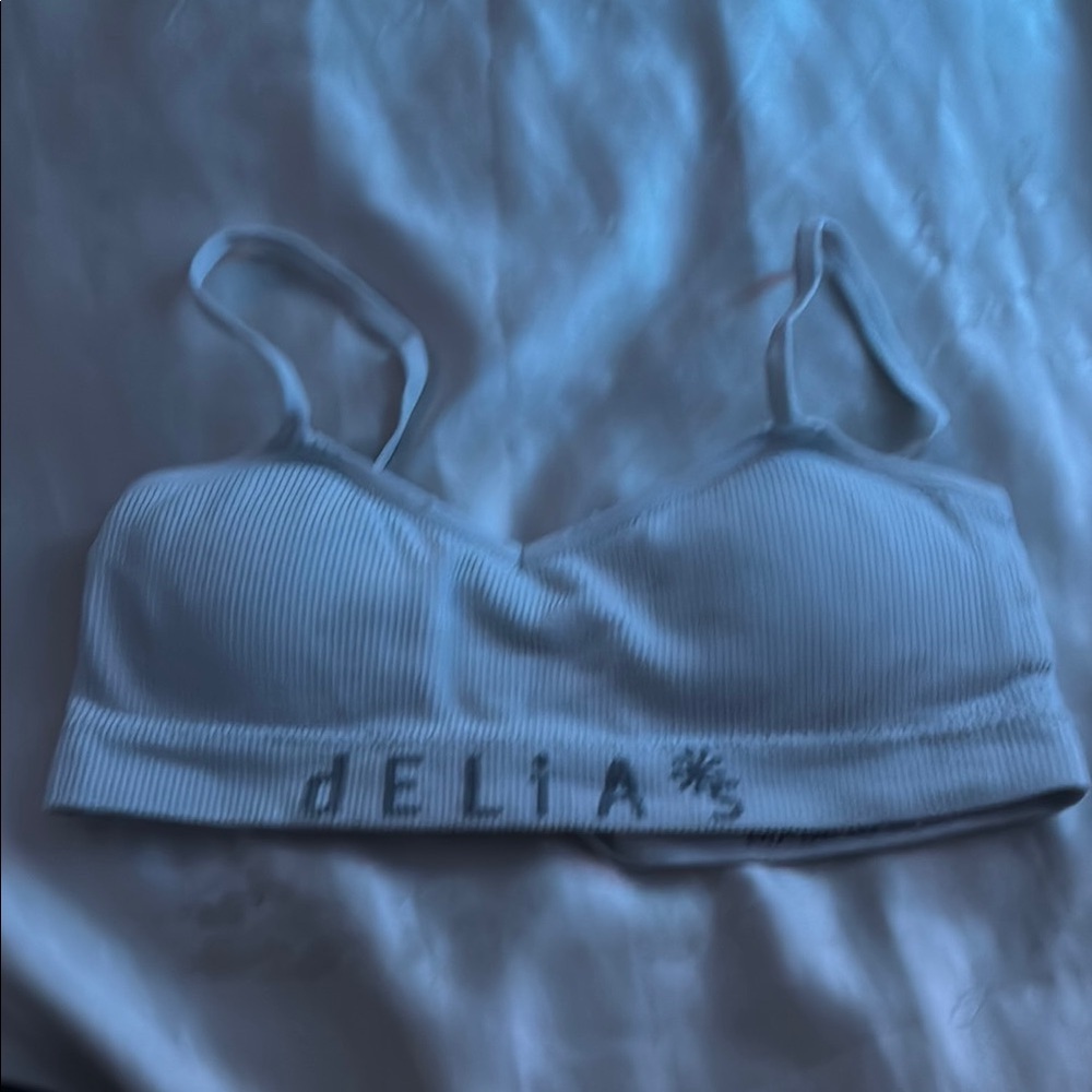 Pink and white kid bras